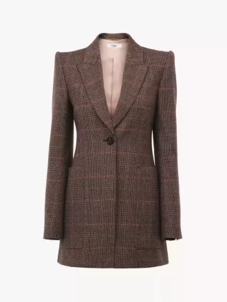 Veste sur mesure en laine à carreaux
