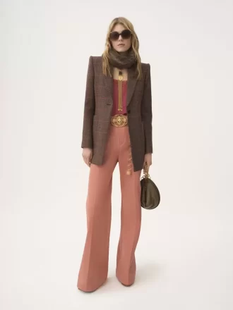 Veste sur mesure en laine à carreaux