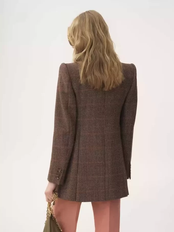Veste sur mesure en laine à carreaux Veste sur mesure en laine à carreaux