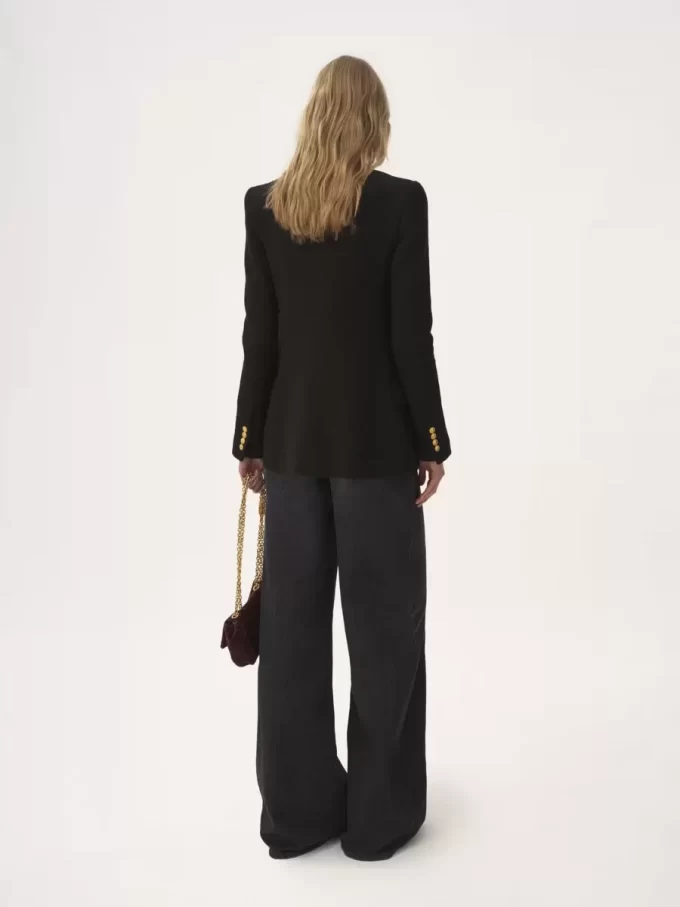 Veste tailleur croisée en bouclette de laine Veste tailleur croisée en bouclette de laine