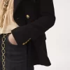 Veste tailleur croisée en bouclette de laine Veste tailleur croisée en bouclette de laine