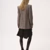Veste tailleur croisée en laine à carreaux Veste tailleur croisée en laine à carreaux
