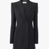 Veste tailleur croisée en mélange crêpe Veste tailleur croisée en mélange crêpe