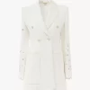 Veste tailleur croisée en mélange de coton Veste tailleur croisée en mélange de coton