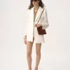 Veste tailleur croisée en mélange de coton Veste tailleur croisée en mélange de coton
