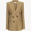 Veste tailleur en laine grain de poudre Veste tailleur en laine grain de poudre