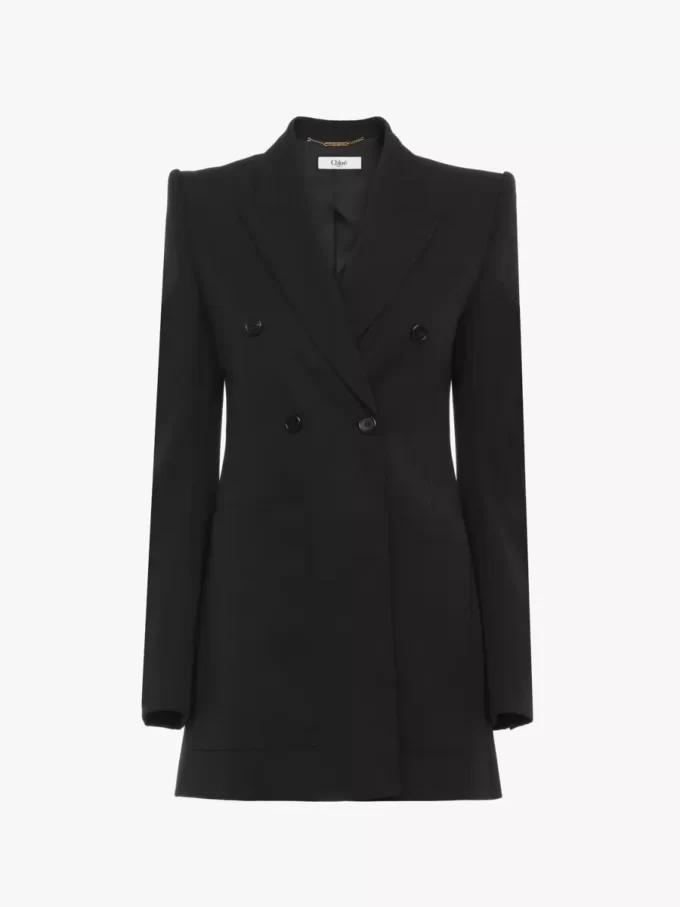 Veste tailleur en laine grain de poudre Veste tailleur en laine grain de poudre