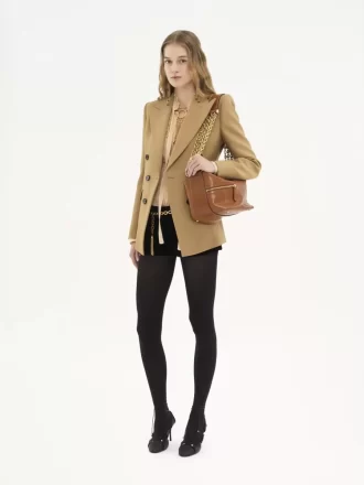 Veste tailleur en laine grain de poudre
