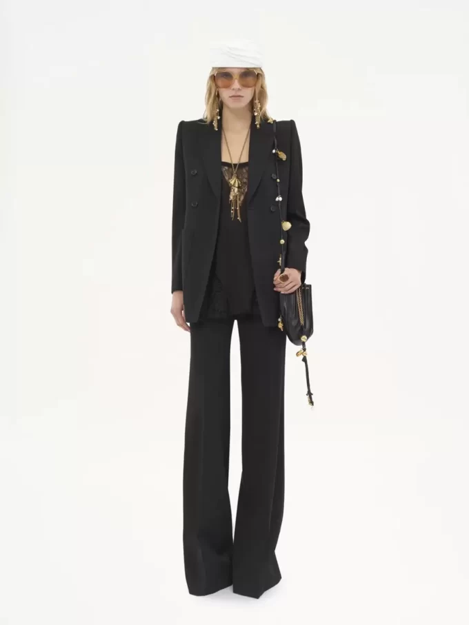 Veste tailleur en laine grain de poudre Veste tailleur en laine grain de poudre