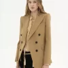 Veste tailleur en laine grain de poudre Veste tailleur en laine grain de poudre