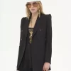 Veste tailleur en laine grain de poudre Veste tailleur en laine grain de poudre
