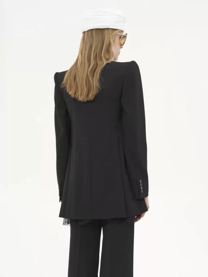 Veste tailleur en laine grain de poudre Veste tailleur en laine grain de poudre