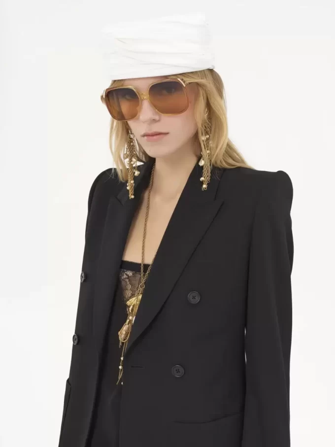 Veste tailleur en laine grain de poudre Veste tailleur en laine grain de poudre