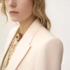 Veste tailleur à simple boutonnage en gabardine de laine Veste tailleur à simple boutonnage en gabardine de laine