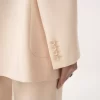 Veste tailleur à simple boutonnage en gabardine de laine Veste tailleur à simple boutonnage en gabardine de laine
